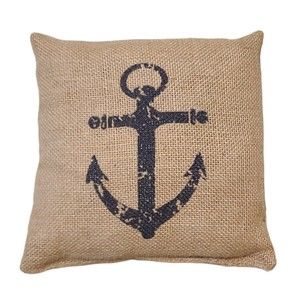 Small Decorative Accent Pillow Country House Collection Anchor Nautical